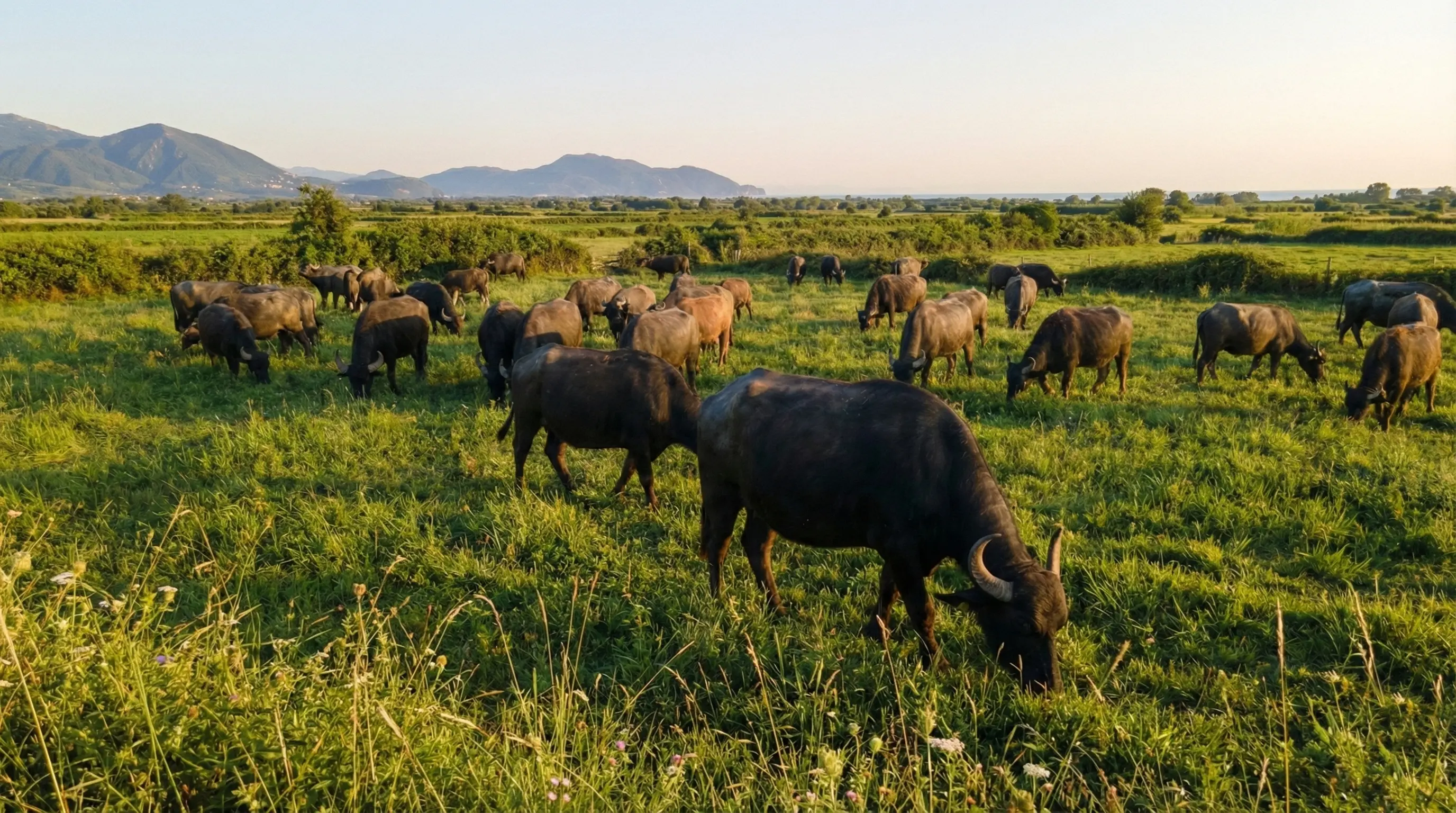 Bufale al pascolo
